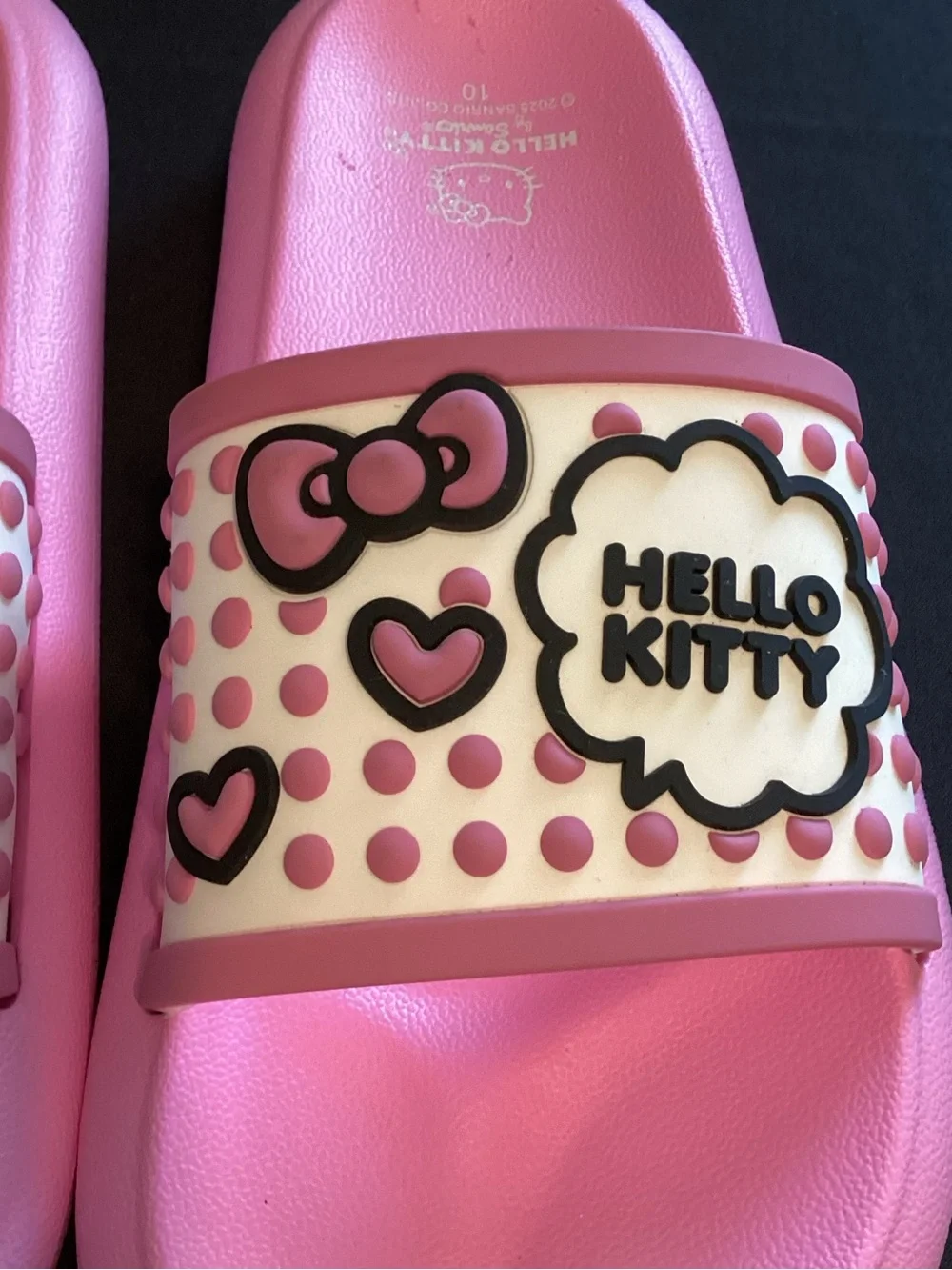 Hello Kitty Women's Size 10 EVA Beach Slide Sandals Slippers Slip-On • Pink - Picture 3 of 8
